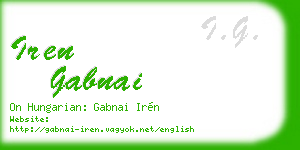 iren gabnai business card